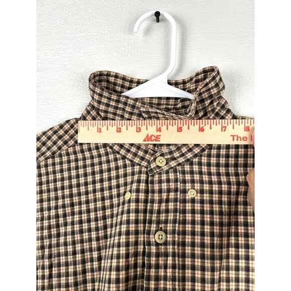 ABERCROMBIE & FITCH Mens Plaid Striped Cotton Long Sleeve Dress Shirt size L - Picture 7 of 16